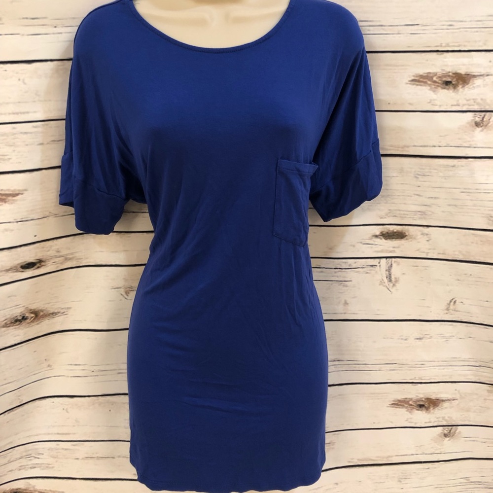 Royal Blue pocket tee, size medium